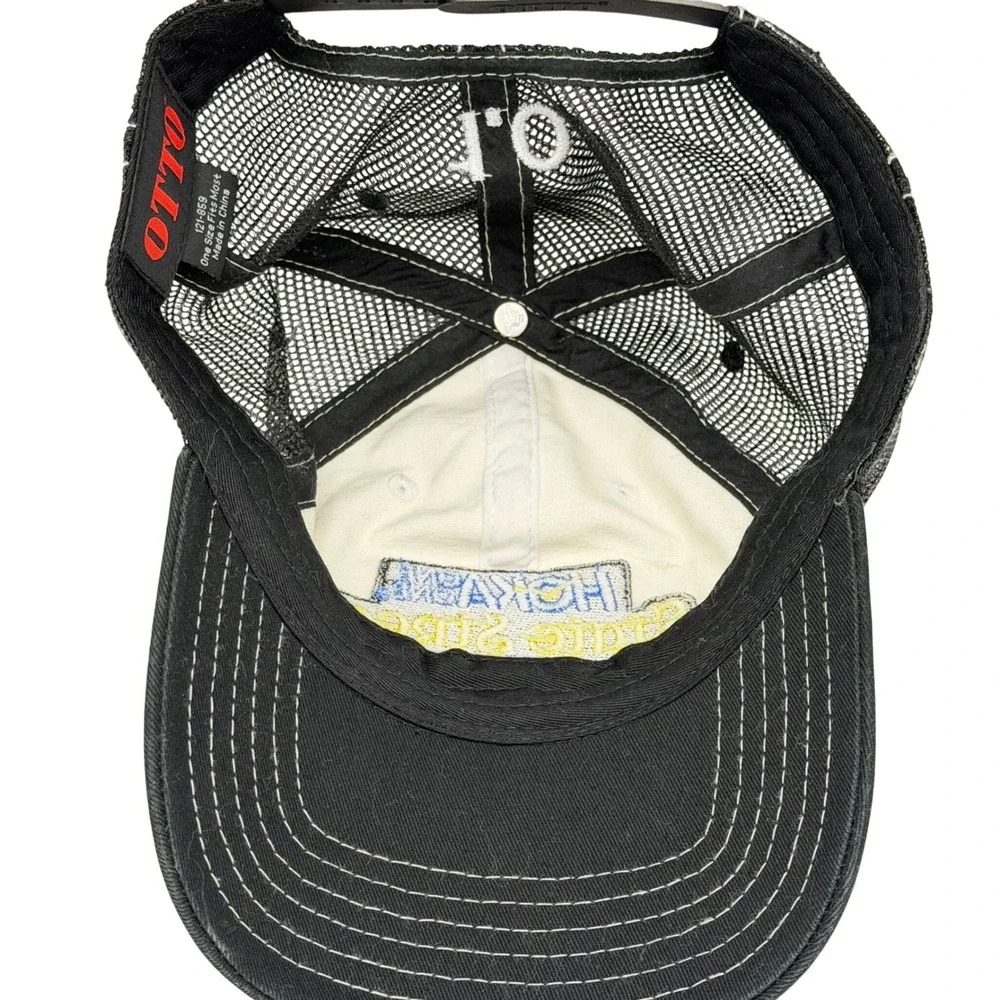 Hoka One State Street Mile Otto Trucker Hat Black Baseball Snapback Mesh Cap Hat